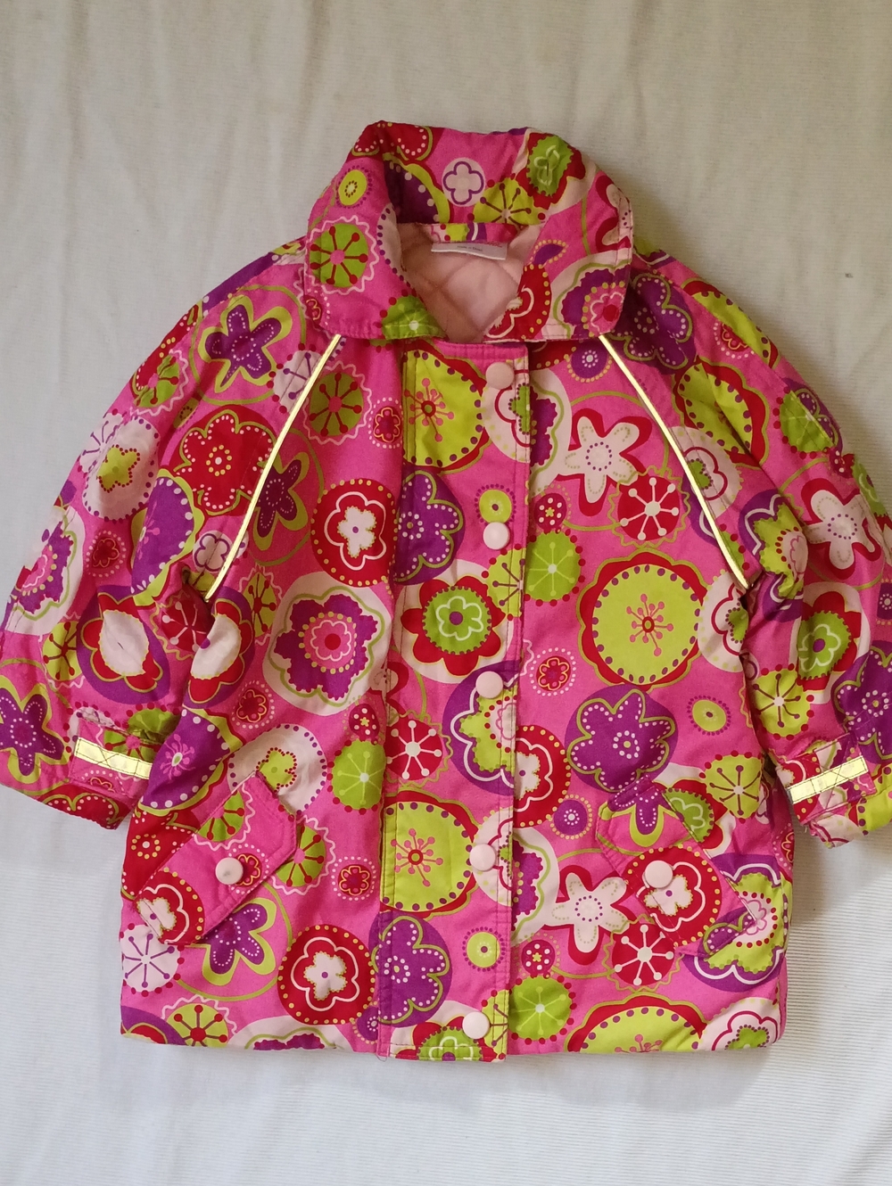 Hanna Andersson Pink Floral Puffer Jacket